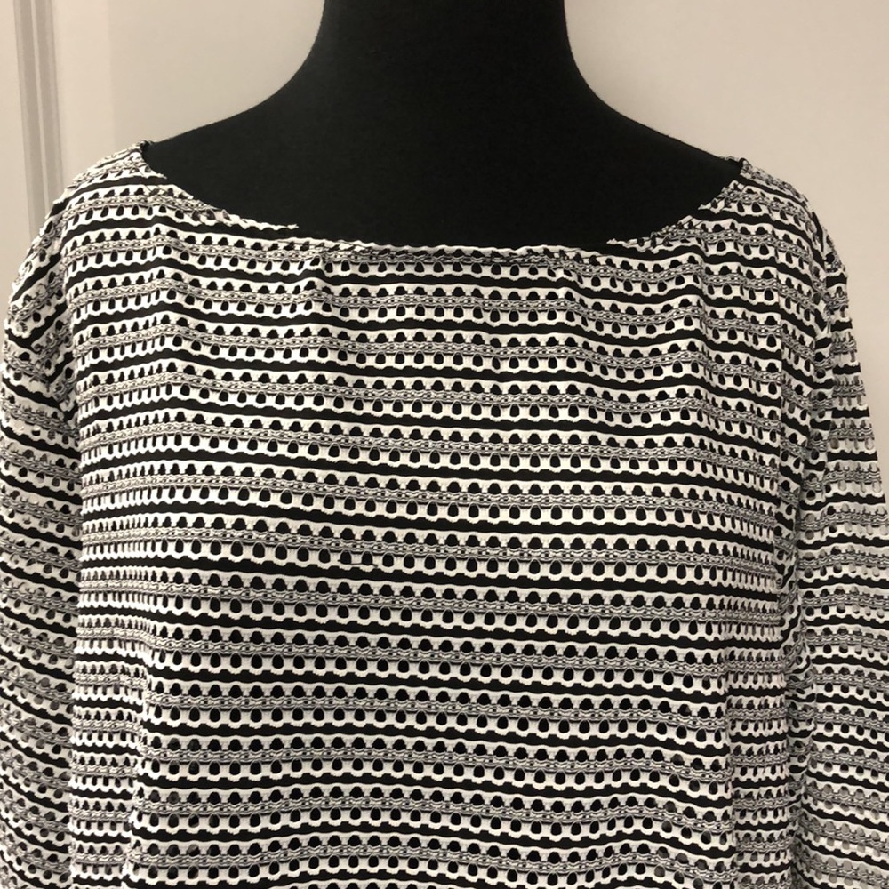 Anne Cole black and white mesh coverup - Picture 2 of 10